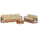 Seturi de canapele 8 pcs Natural și Bej Lemn Solid de Acacia - WALTI WALTI