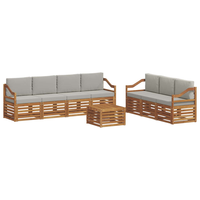 Seturi de canapele cu pernă 8 pcs Gri natural și deschis - WALTI WALTI