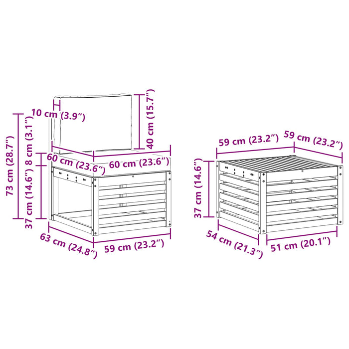 Seturi de canapele cu pernă 8 pcs Gri natural și deschis - WALTI WALTI
