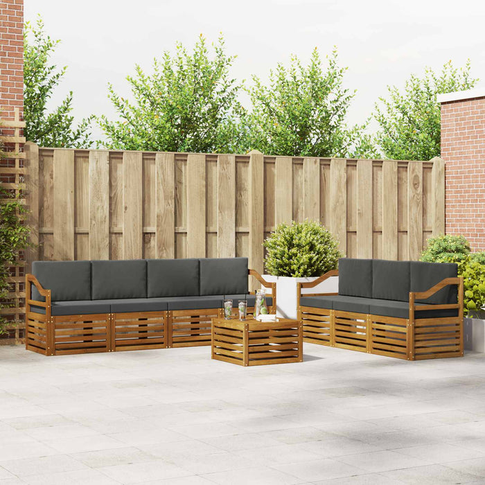 Seturi de canapele cu pernă 8 pcs Natural și Antracit - WALTI WALTI