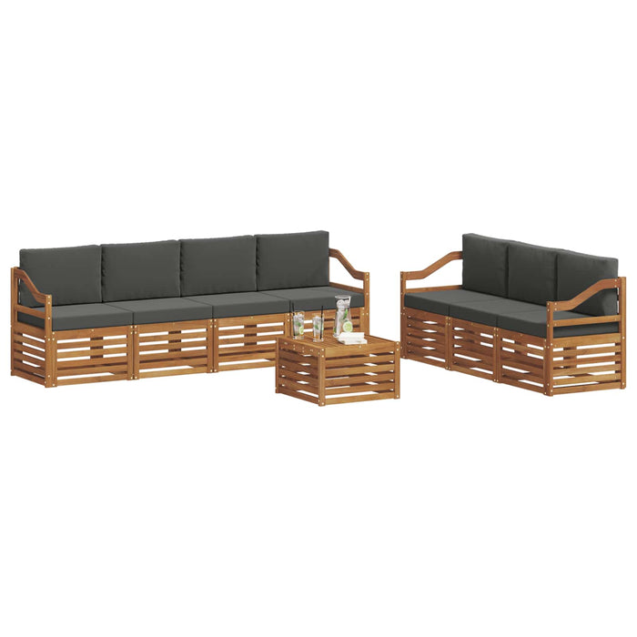 Seturi de canapele cu pernă 8 pcs Natural și Antracit - WALTI WALTI
