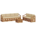 Seturi de canapele 8 pcs Natural și Bej Lemn Solid de Acacia - WALTI WALTI