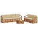 Seturi de canapele 8 pcs Natural și Bej Lemn Solid de Acacia - WALTI WALTI