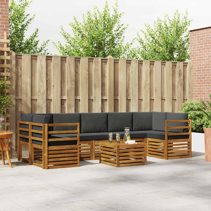 Seturi de canapele cu pernă 8 pcs Natural și Antracit - WALTI WALTI
