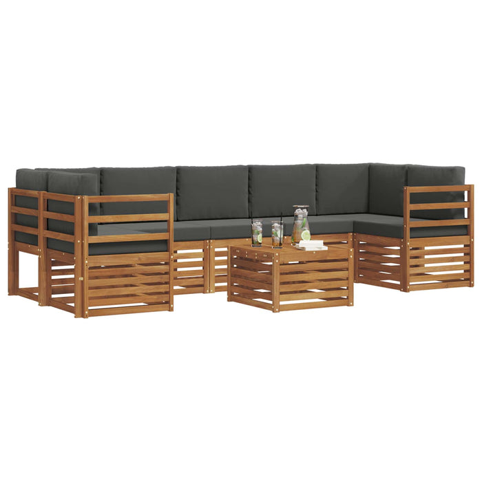 Seturi de canapele cu pernă 8 pcs Natural și Antracit - WALTI WALTI