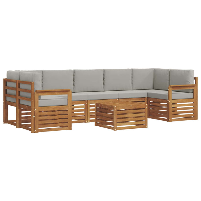 Seturi de canapele cu pernă 8 pcs Gri natural și deschis - WALTI WALTI