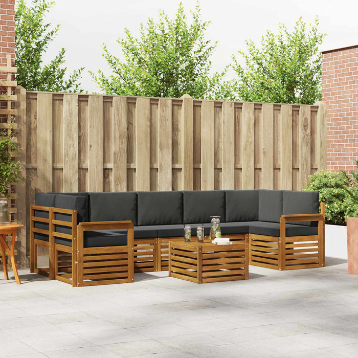 Seturi de canapele cu pernă 8 pcs Natural și Antracit - WALTI WALTI