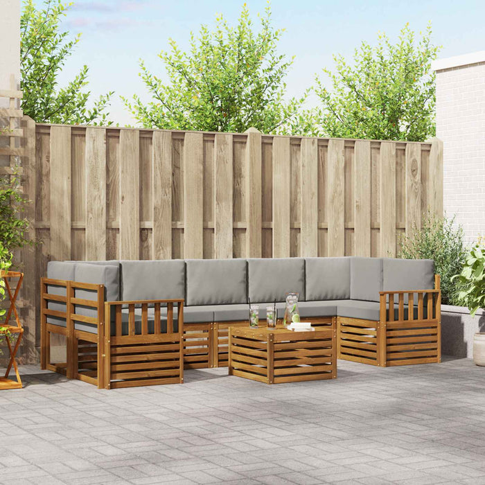 Seturi de canapele cu pernă 8 pcs Gri natural și deschis - WALTI WALTI