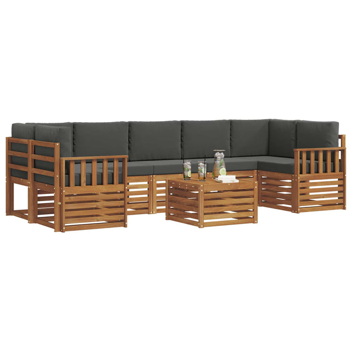 Seturi de canapele cu pernă 8 pcs Natural și Antracit - WALTI WALTI