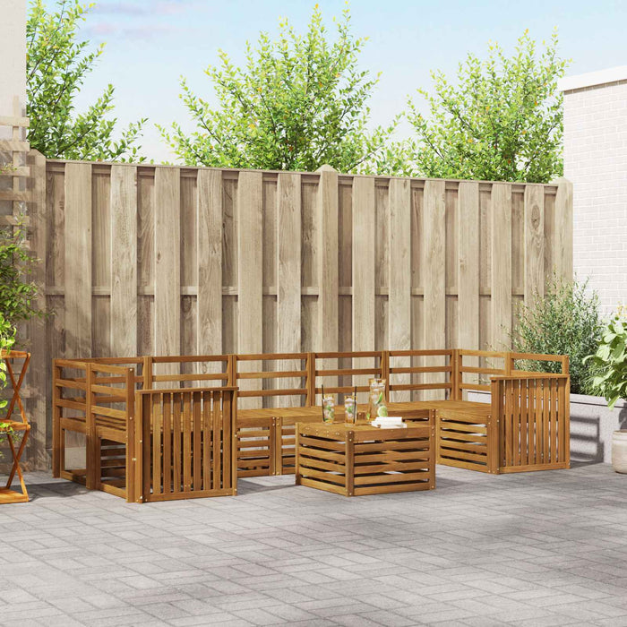 Seturi de canapele 8 pcs natural Lemn Solid de Acacia - WALTI WALTI
