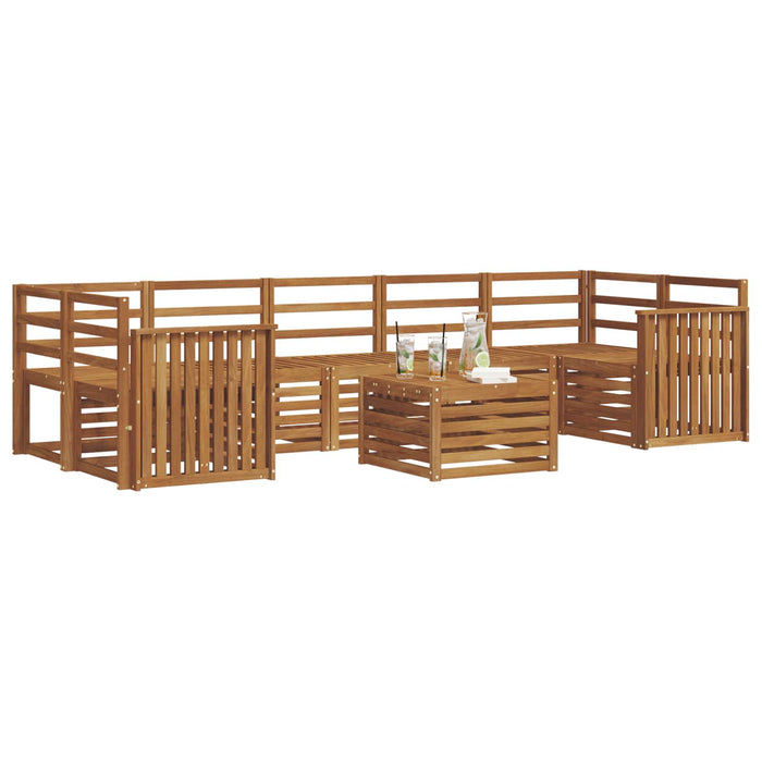 Seturi de canapele 8 pcs natural Lemn Solid de Acacia - WALTI WALTI