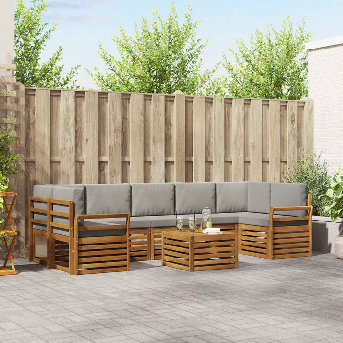 Seturi de canapele cu pernă 8 pcs Gri natural și deschis - WALTI WALTI