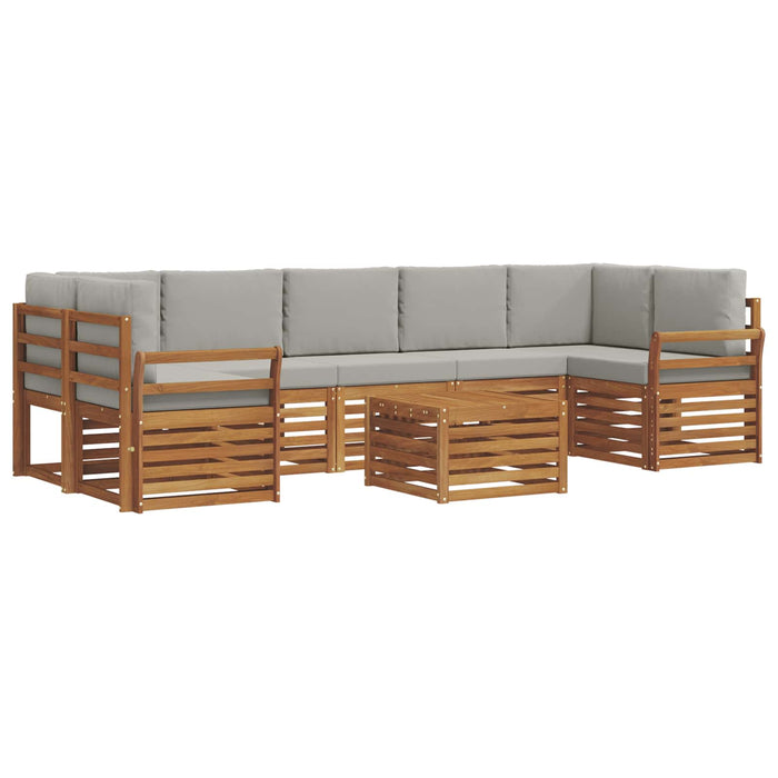 Seturi de canapele cu pernă 8 pcs Gri natural și deschis - WALTI WALTI
