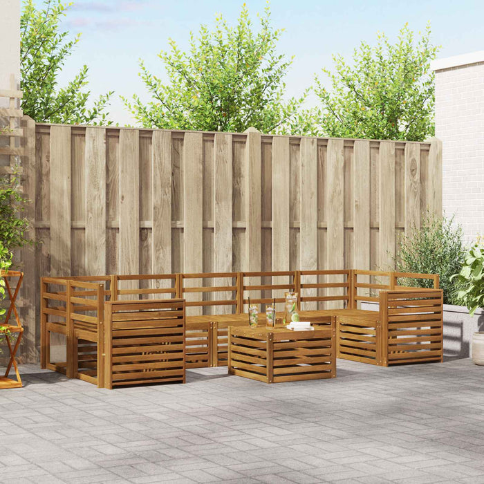 Seturi de canapele 8 pcs natural Lemn Solid de Acacia - WALTI WALTI