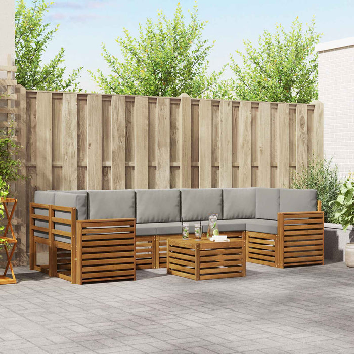 Seturi de canapele cu pernă 8 pcs Gri natural și deschis - WALTI WALTI