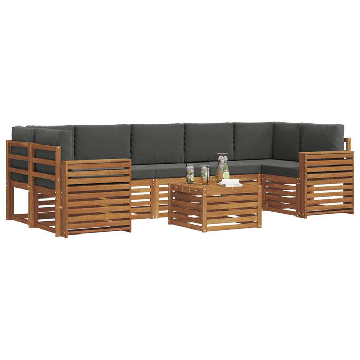 Seturi de canapele cu pernă 8 pcs Natural și Antracit - WALTI WALTI