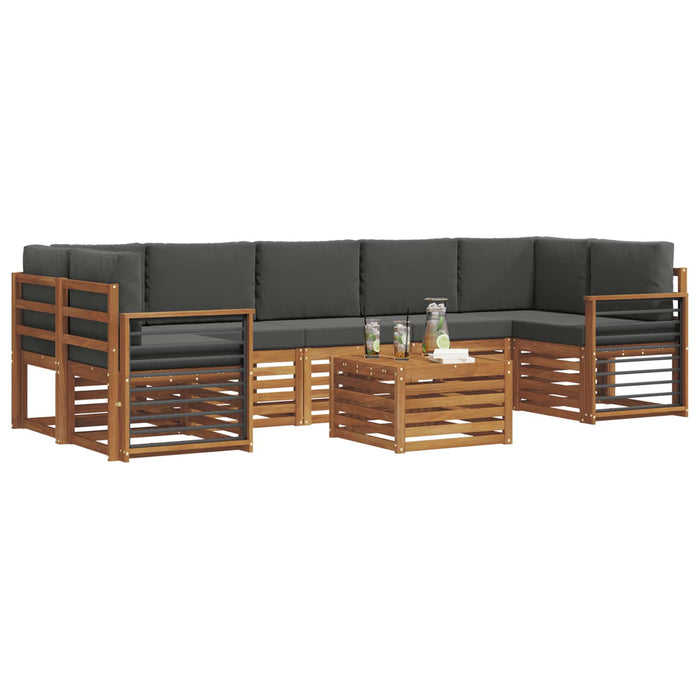 Seturi de canapele cu pernă 8 pcs Natural și Antracit - WALTI WALTI