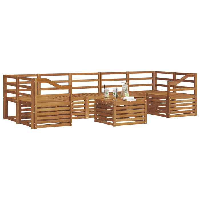Seturi de canapele 8 pcs natural Lemn Solid de Acacia - WALTI WALTI