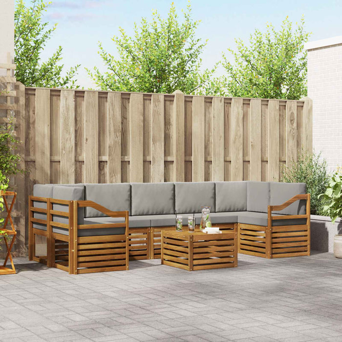 Seturi de canapele cu pernă 8 pcs Gri natural și deschis - WALTI WALTI
