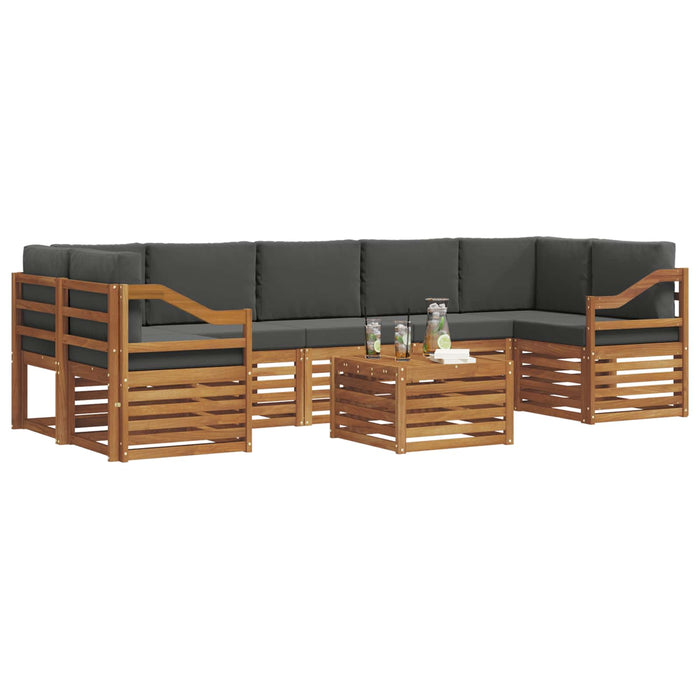 Seturi de canapele cu pernă 8 pcs Natural și Antracit - WALTI WALTI