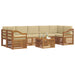 Seturi de canapele 8 pcs Natural și Bej Lemn Solid de Acacia - WALTI WALTI