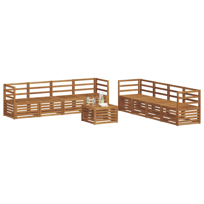 Seturi de canapele 9 pcs natural Lemn Solid de Acacia - WALTI WALTI