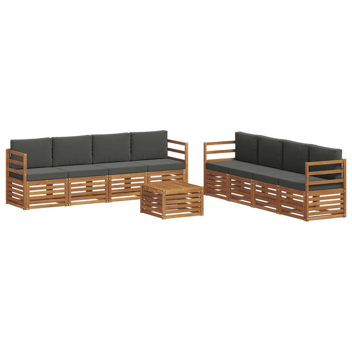 Seturi de canapele cu pernă 9 pcs Natural și Antracit - WALTI WALTI