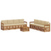 Seturi de canapele 9 pcs Natural și Bej Lemn Solid de Acacia - WALTI WALTI
