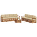 Seturi de canapele 9 pcs Natural și Bej Lemn Solid de Acacia - WALTI WALTI