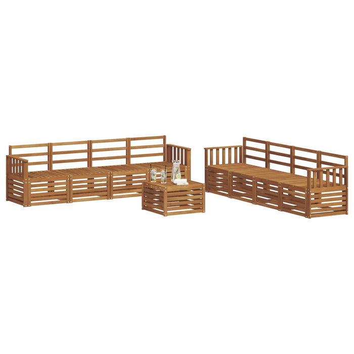 Seturi de canapele 9 pcs natural Lemn Solid de Acacia - WALTI WALTI