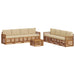 Seturi de canapele 9 pcs Natural și Bej Lemn Solid de Acacia - WALTI WALTI