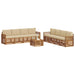 Seturi de canapele 9 pcs Natural și Bej Lemn Solid de Acacia - WALTI WALTI