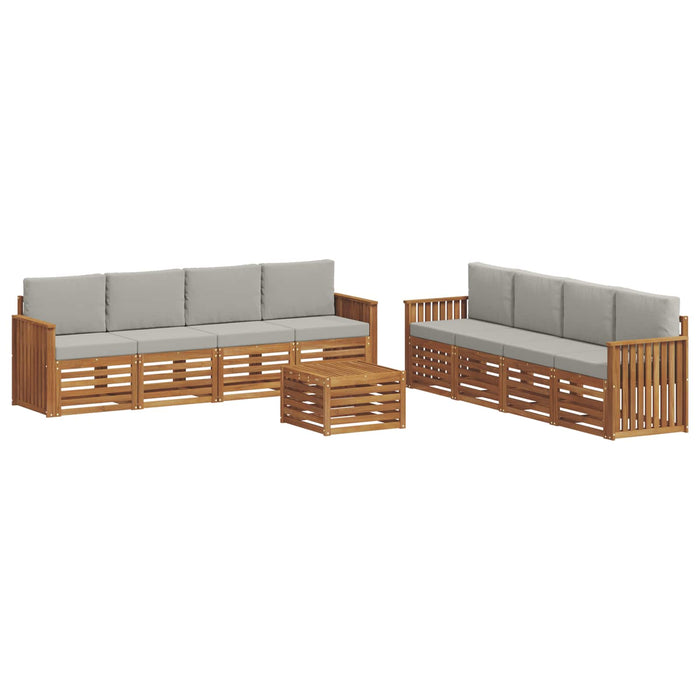 Seturi de canapele cu pernă 9 pcs Gri natural și deschis - WALTI WALTI