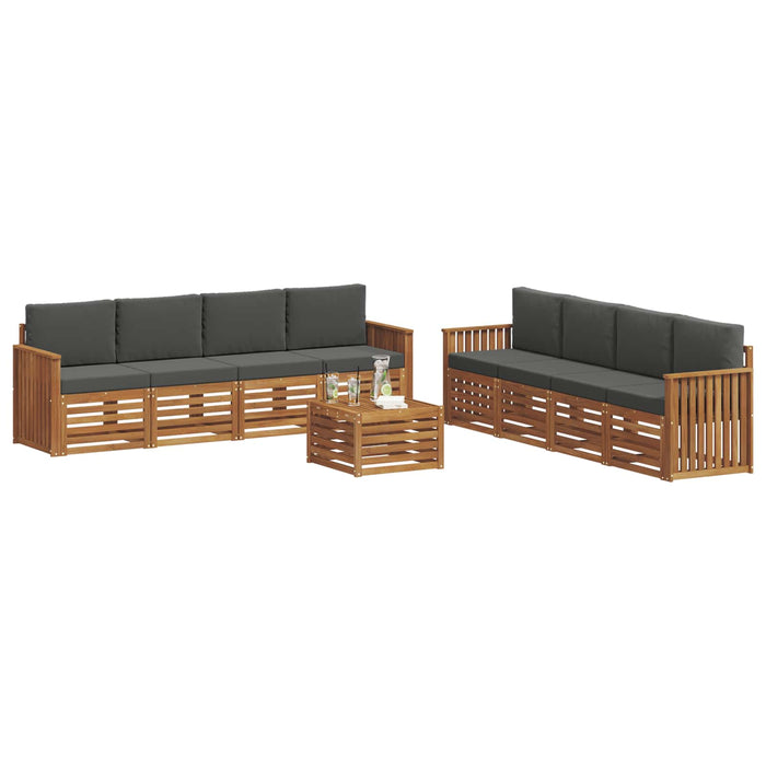 Seturi de canapele cu pernă 9 pcs Natural și Antracit - WALTI WALTI