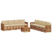 Seturi de canapele 9 pcs Natural și Bej Lemn Solid de Acacia - WALTI WALTI