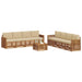 Seturi de canapele 9 pcs Natural și Bej Lemn Solid de Acacia - WALTI WALTI