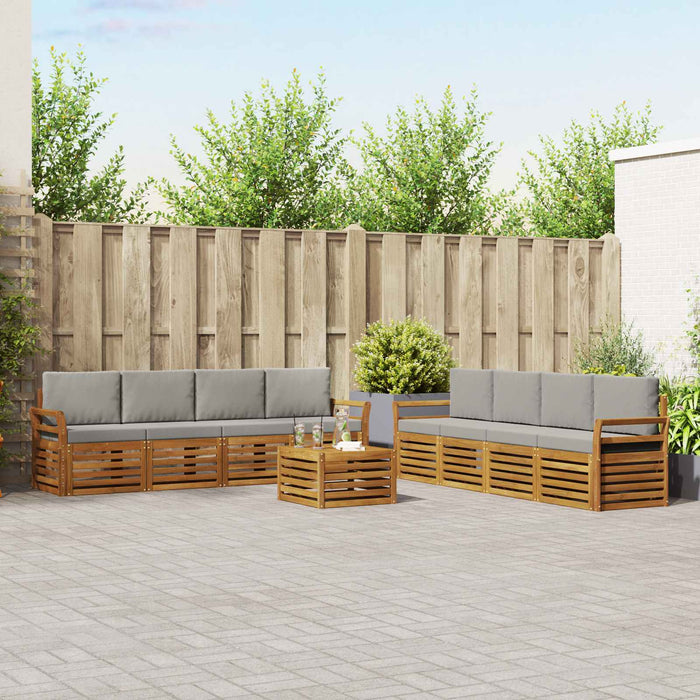 Seturi de canapele cu pernă 9 pcs Gri natural și deschis - WALTI WALTI