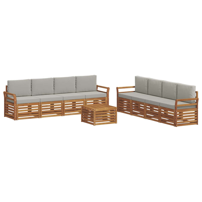 Seturi de canapele cu pernă 9 pcs Gri natural și deschis - WALTI WALTI