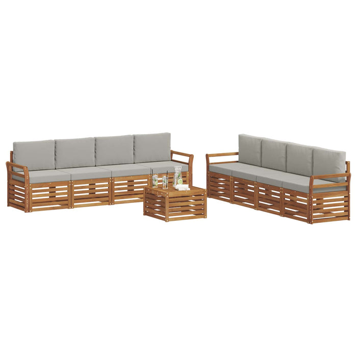Seturi de canapele cu pernă 9 pcs Gri natural și deschis - WALTI WALTI