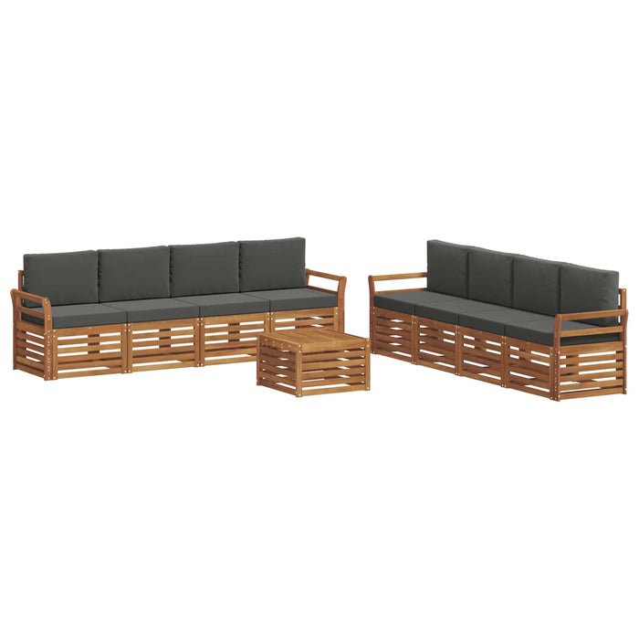 Seturi de canapele cu pernă 9 pcs Natural și Antracit - WALTI WALTI