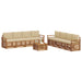Seturi de canapele 9 pcs Natural și Bej Lemn Solid de Acacia - WALTI WALTI