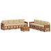 Seturi de canapele 9 pcs Natural și Bej Lemn Solid de Acacia - WALTI WALTI