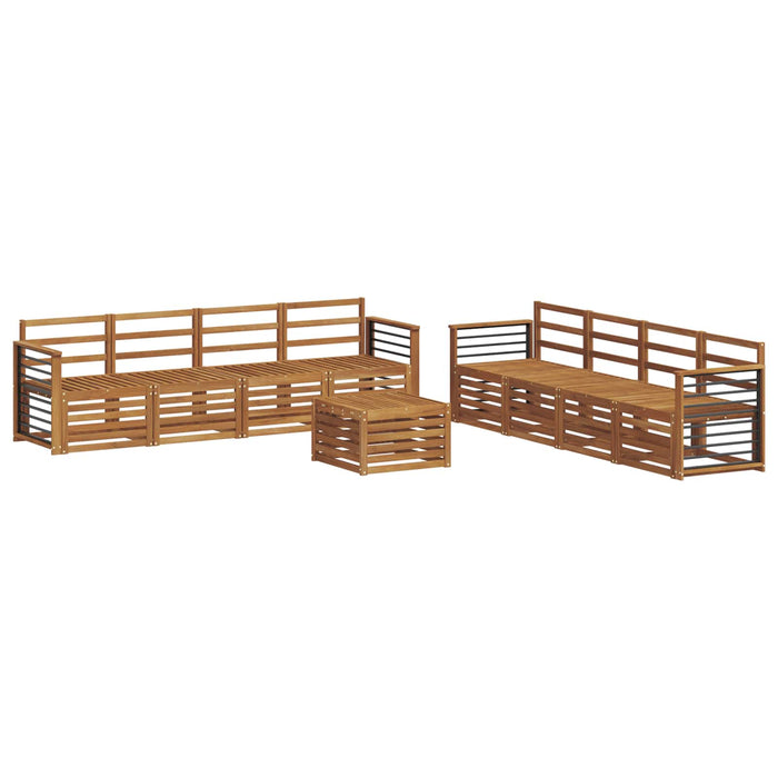 Seturi de canapele 9 pcs natural Lemn Solid de Acacia - WALTI WALTI