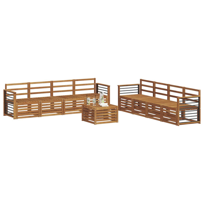 Seturi de canapele 9 pcs natural Lemn Solid de Acacia - WALTI WALTI