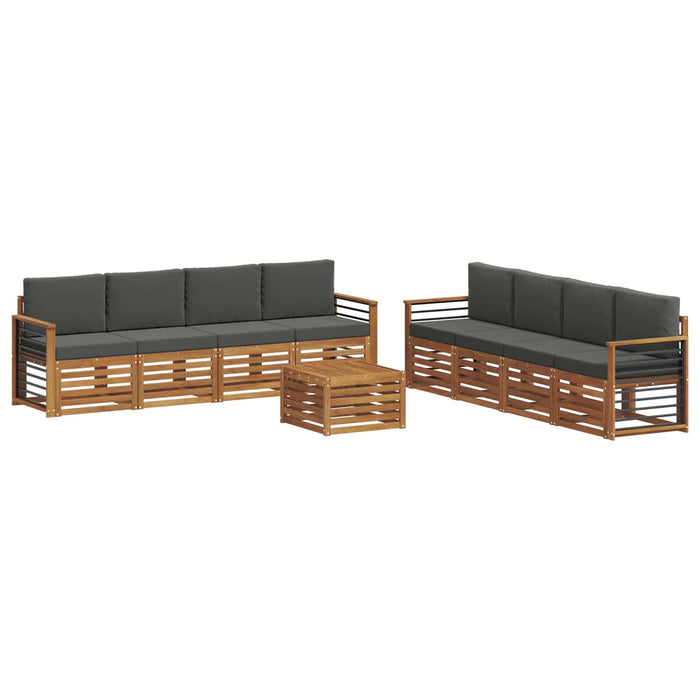 Seturi de canapele cu pernă 9 pcs Natural și Antracit - WALTI WALTI