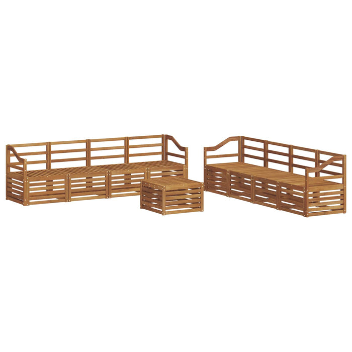 Seturi de canapele 9 pcs natural Lemn Solid de Acacia - WALTI WALTI