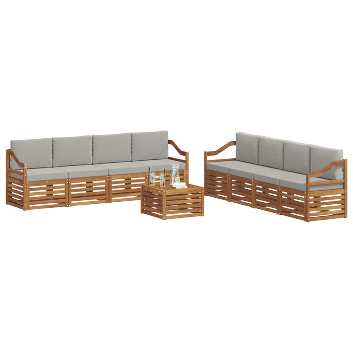 Seturi de canapele cu pernă 9 pcs Gri natural și deschis - WALTI WALTI