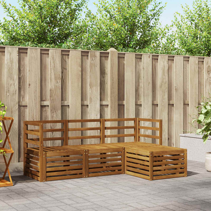 Seturi de canapele 4 pcs natural Lemn Solid de Acacia - WALTI WALTI