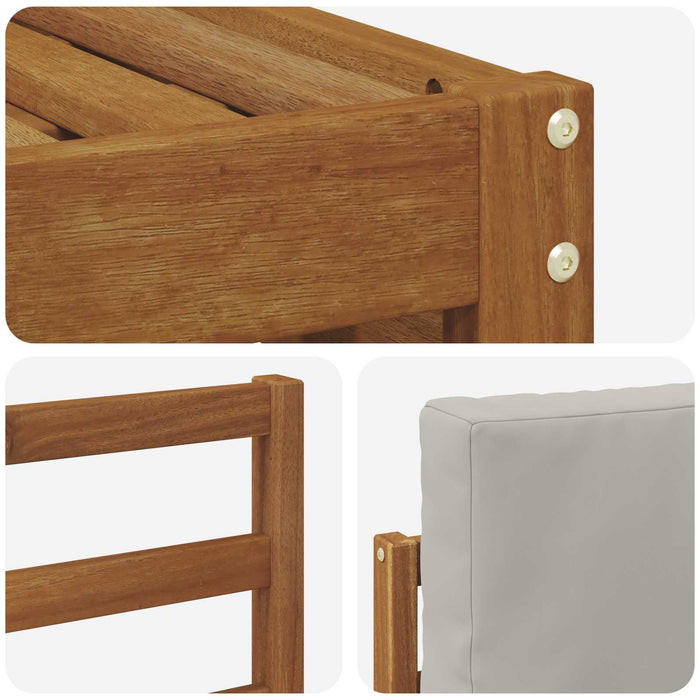 Set de canapele de exterior 4 pcs Gri natural și deschis - WALTI WALTI