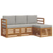 Set de canapele de exterior 4 pcs Gri natural și deschis - WALTI WALTI